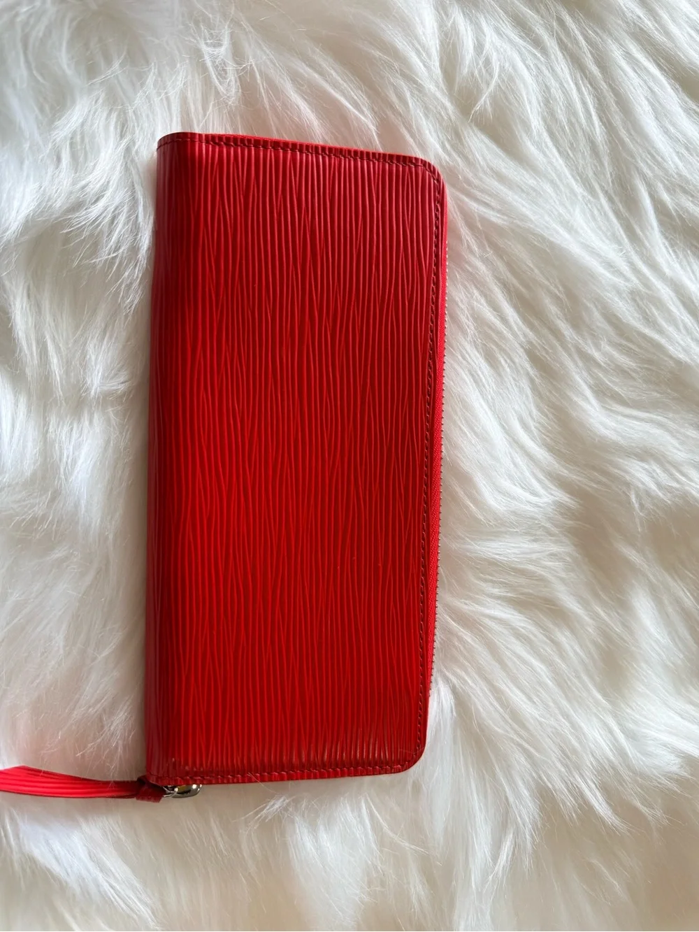 Louis Vuitton Red Epi Leather Zip-Around Wallet